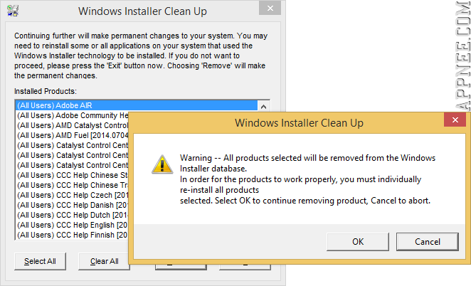 windows installer cleanup utility