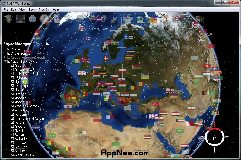 nasa world wind web label