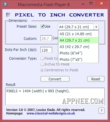 Pixels to Inches Converter Convert pixel to inch centimetre and vice versa AppNee Freeware Group