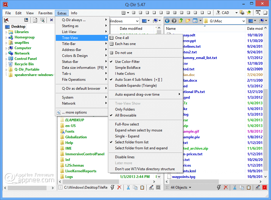 Q-Dir 11.44 instal the new