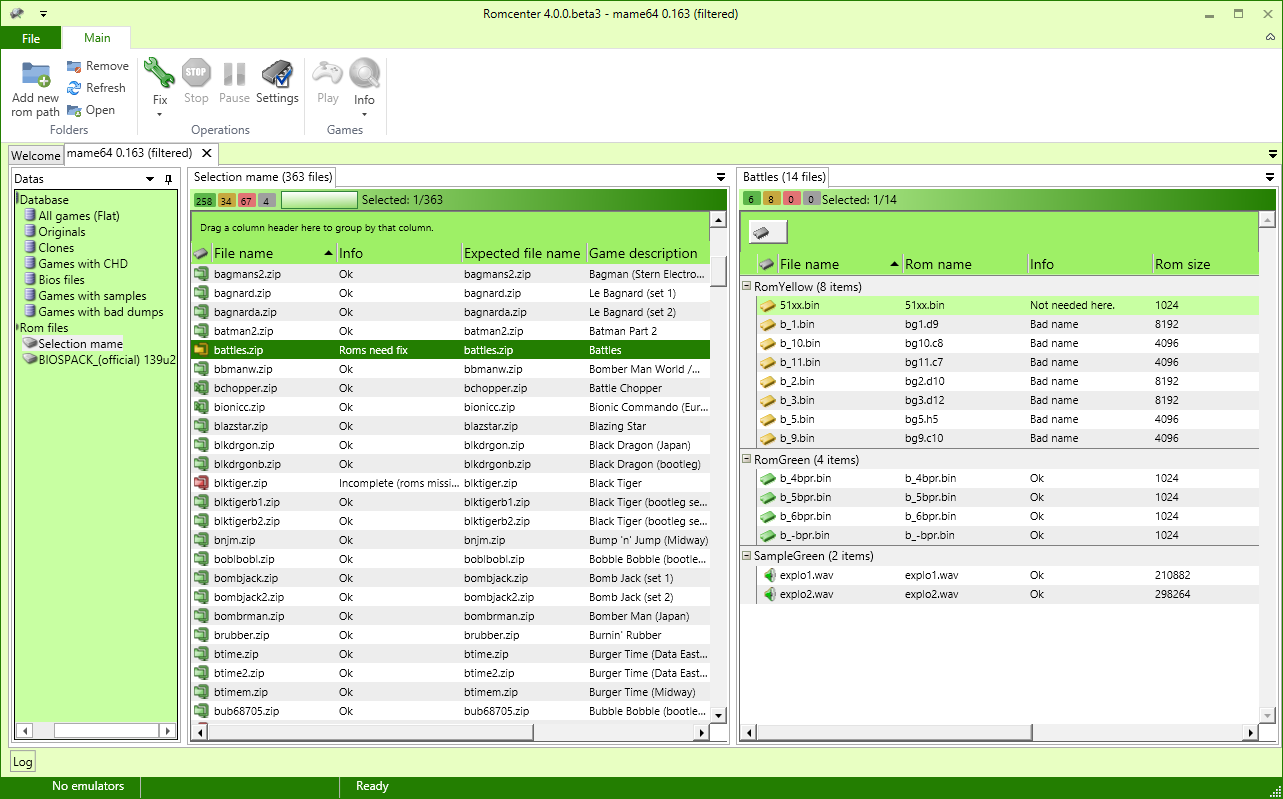 Zip игра. ROMCENTER V3.6.0. Freeware. CLRMAMEPRO.