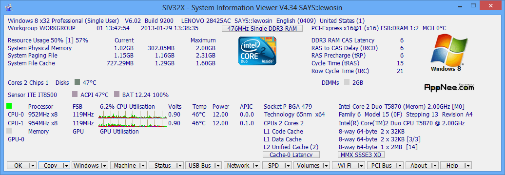 download the new version for ios SIV 5.74 (System Information Viewer)