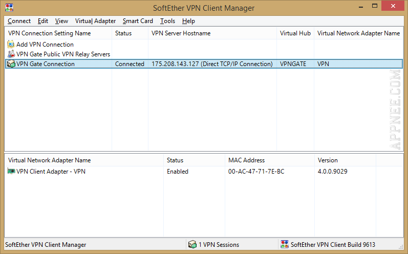 softether vpn server manager for mac os x