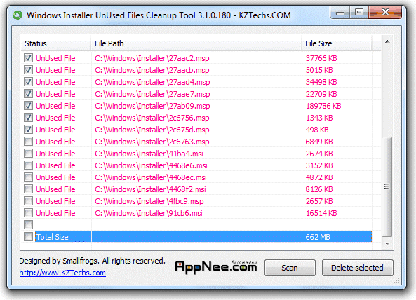 Windows Installer Unused Files Cleanup Tool