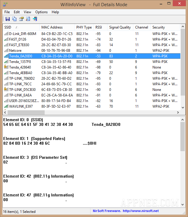 WifiInfoView 2.90 for mac download