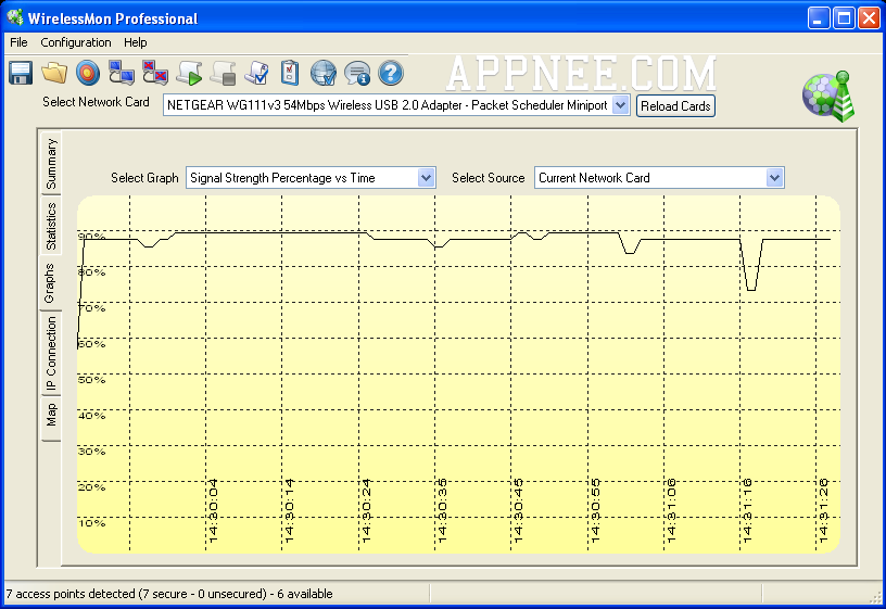 PassMark WirelessMon - Wireless 802.11 WiFi monitoring software