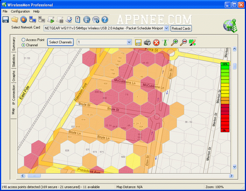 PassMark WirelessMon - Wireless 802.11 WiFi monitoring software