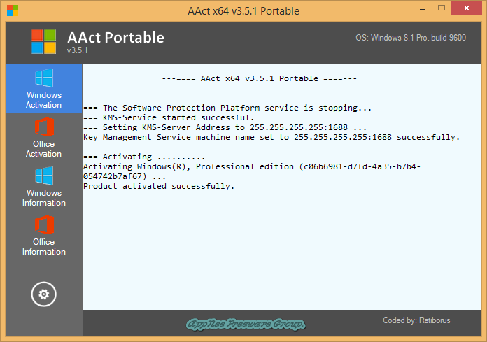 AAct Portable | AppNee Freeware Group.
