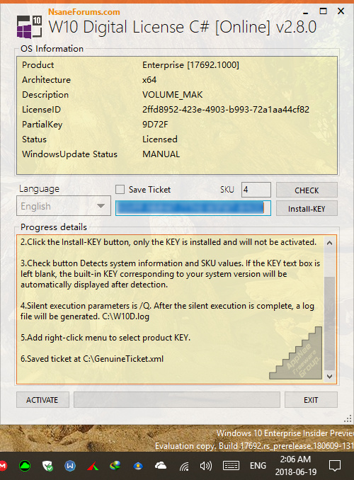 Télécharger Windows 10 Digital License C# 3.7