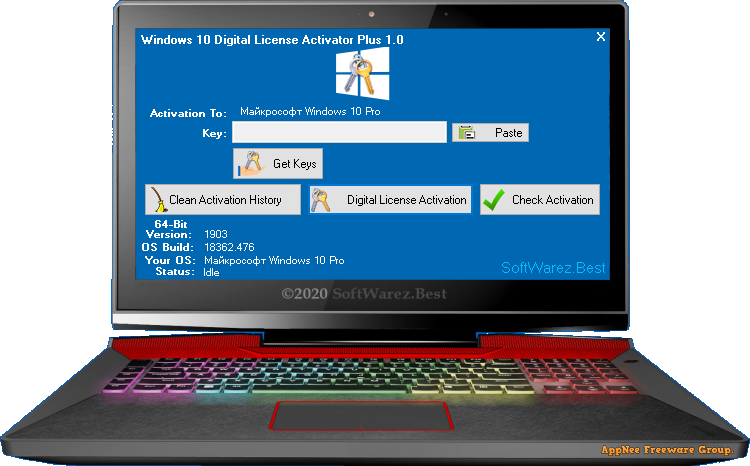 Licence Microsoft Windows 10 Pro - 1 PC - Clé d'activation - Oyiana