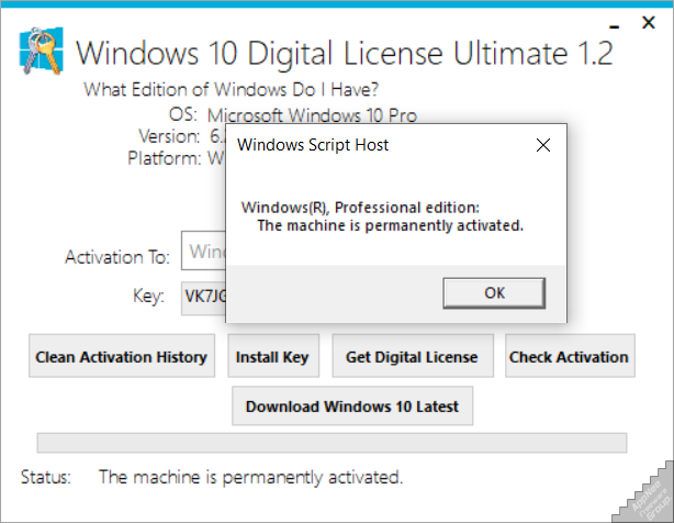 digital key for windows 10 pro